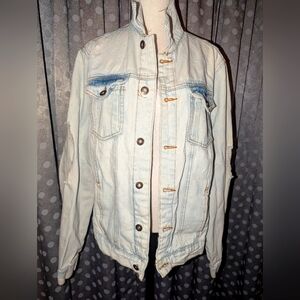 BROOKLYN CLOTH Distressed Denim Jacket Med